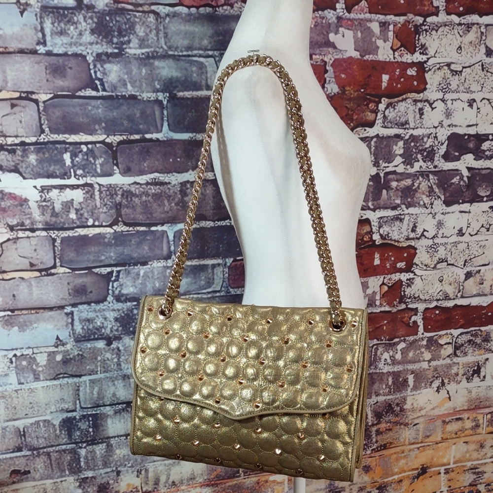 Rebecca Minkoff Studded Quilted Leather Shoulder Bag